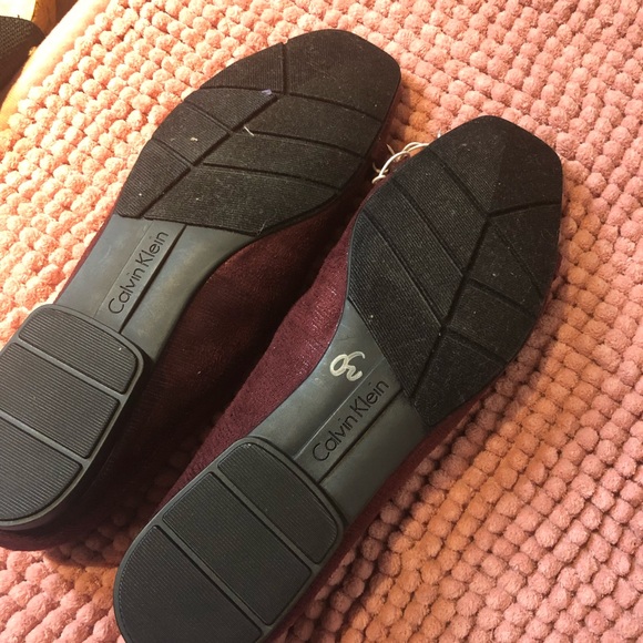 [Calvin Klein] Burgundy leather Flats. Size 7.5 - Picture 6 of 8